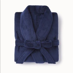 Long Plush Robe, Navy